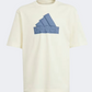 Adidas Future Icons Logo Kids Boys Sportswear T-Shirt Ivory/Preloved Ink