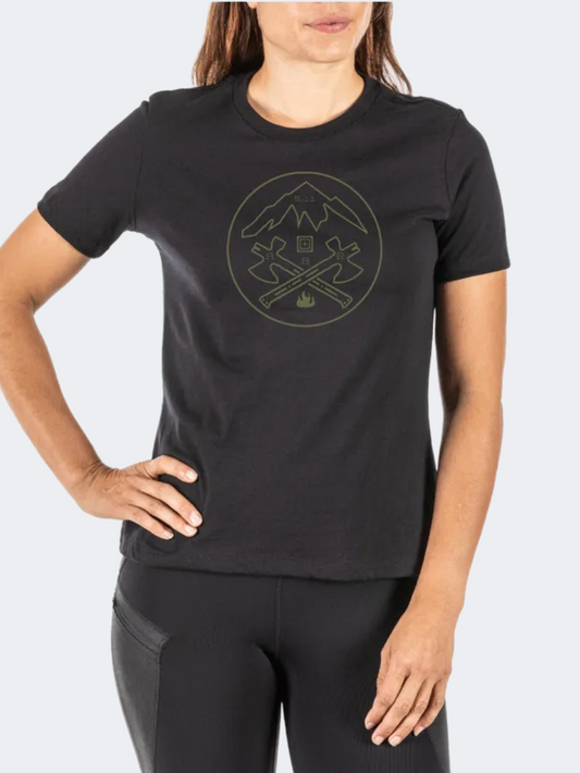 5-11 Crossed Axe Mountain Women Tactical T-Shirt Black