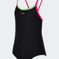 Zoggs Kerrawa Strikeback Girls Swim Monokini Black/Magento/Green