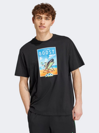 Adidas Boost Graphic تيشيرت رياضي رجالي أسود