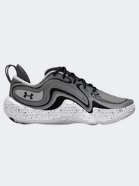 حذاء كرة سلة رجالي من Under Armour Spawn 6 رمادي مود/أسود