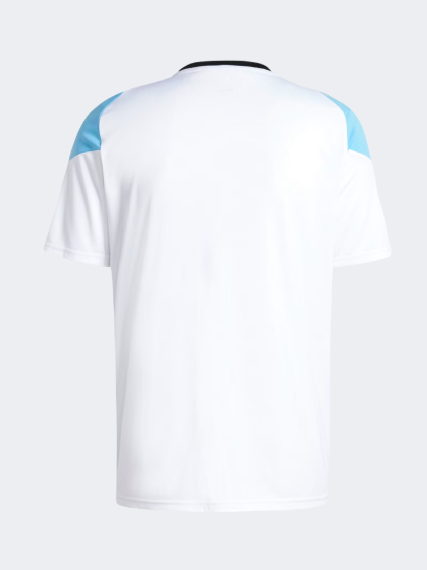 Adidas Messi Men Football T-Shirt White/Blue Burst