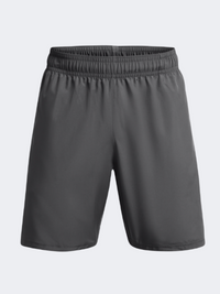 Under Armour Woodmark شورت تدريب رجالي Castlerock/أبيض