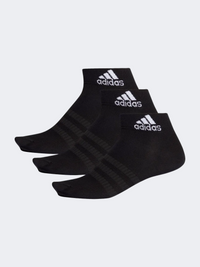 Adidas جوارب تدريب للجنسين Dz9436 لايت أنك 3 قطع أسود/أسود/أسود