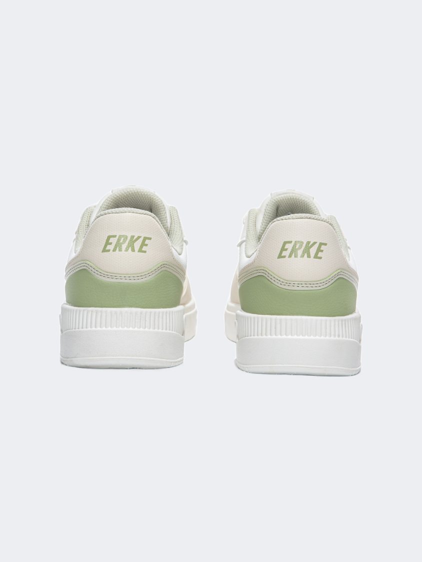 Erke Skateboard Women Lifestyle Sneaker Light White/Flaxen