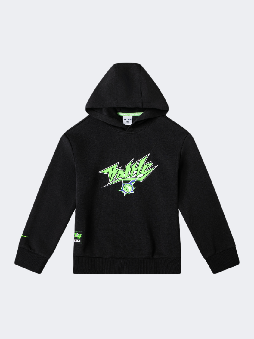 Erke Kids-Boys Training Hoody Black/Green