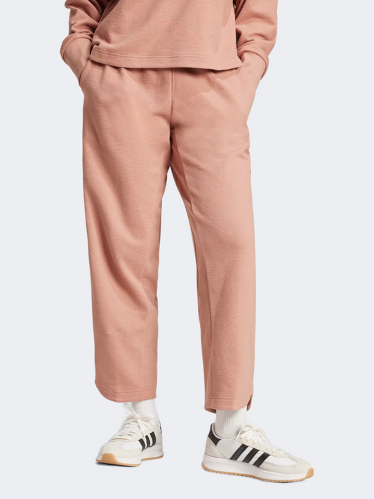 Adidas All Szn Cloud Jersey Barrel Leg Women Sportswear Pant Warm Clay