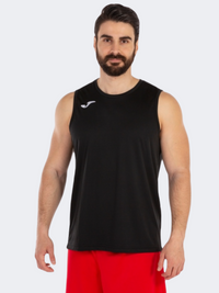 Joma Combi قميص كرة سلة رجالي بدون أكمام أسود