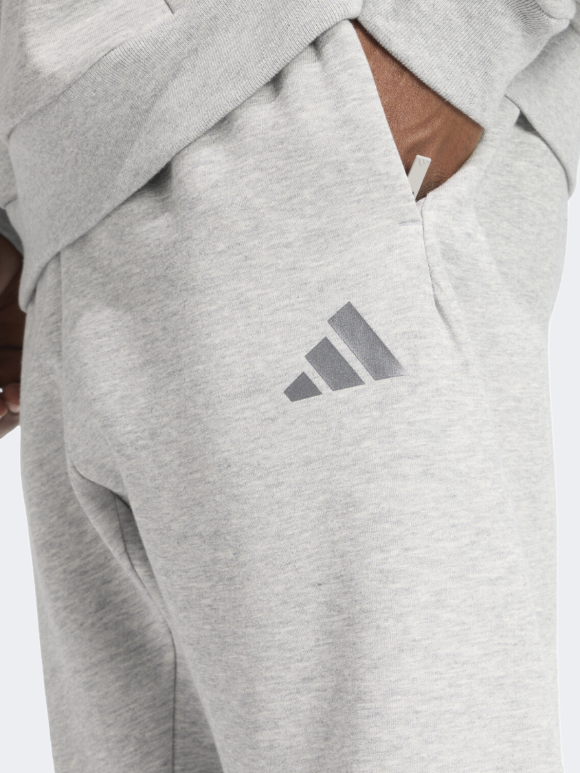 Adidas Future Icons 3-Stripes Men Sportswear Pant Grey Heather