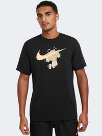 تيشيرت تدريب رجالي Nike Df Slub أسود
