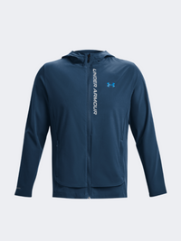 جاكيت جري رجالي Under Armour Outrun The Storm فارسيتي أزرق/كحلي