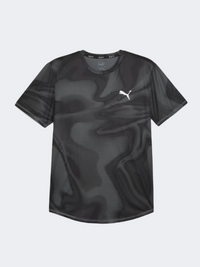 تيشيرت جري رجالي Puma Run Favorite Aop أسود Q1