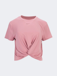 Nike One Classic Twist تيشيرت تدريب نسائي وردي/أسود