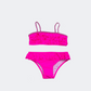 Oil And Gaz Charming And Stylish Kids Girls Beach Bikini Set Fuschia