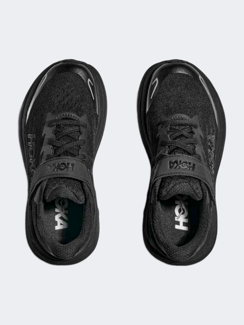 حذاء جري للأولاد Hoka Clifton 10 Ps باللون الأسود