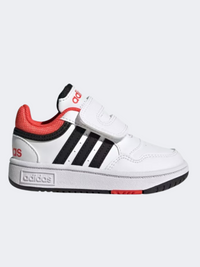 Adidas هوبس 3 أحذية رياضية أولاد أبيض/أسود/أحمر