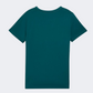 Puma Essential Plus 2 Logo Boys Lifestyle T-Shirt Cold Green