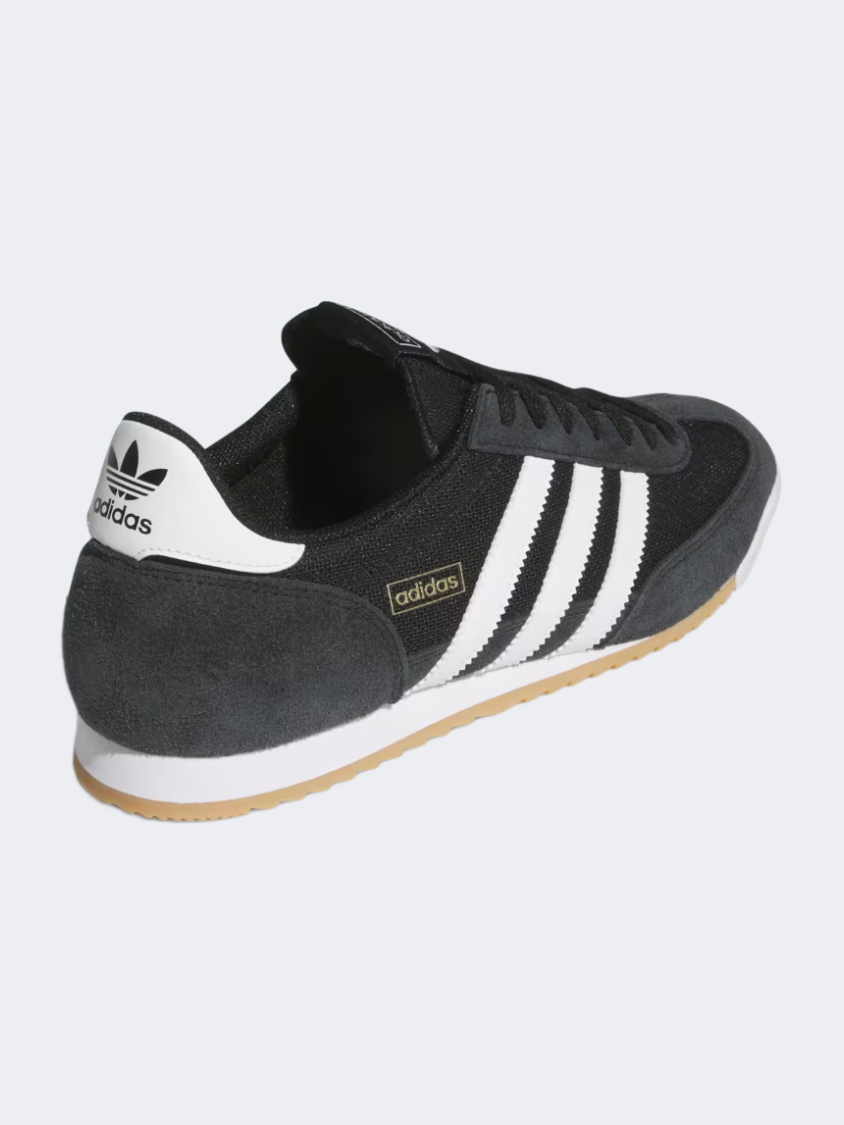 أحذية Adidas R71 Originals للرجال باللون الأسود/الأبيض/الذهبي