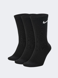 Nike Everyday Lightweight 3 أزواج جوارب للجنسين للحياة اليومية أسود