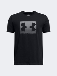 تيشيرت أولاد لايف ستايل Under Armour Boxed Sports Update أسود/رمادي