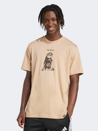 Adidas Yay Sports Character Graphic Men Sportswear T-Shirt Warm Sandstone