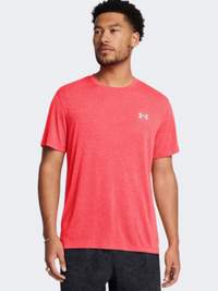 Under Armour تيشيرت جري للرجال لونش كمو أحمر ريسر/رفلكتيف