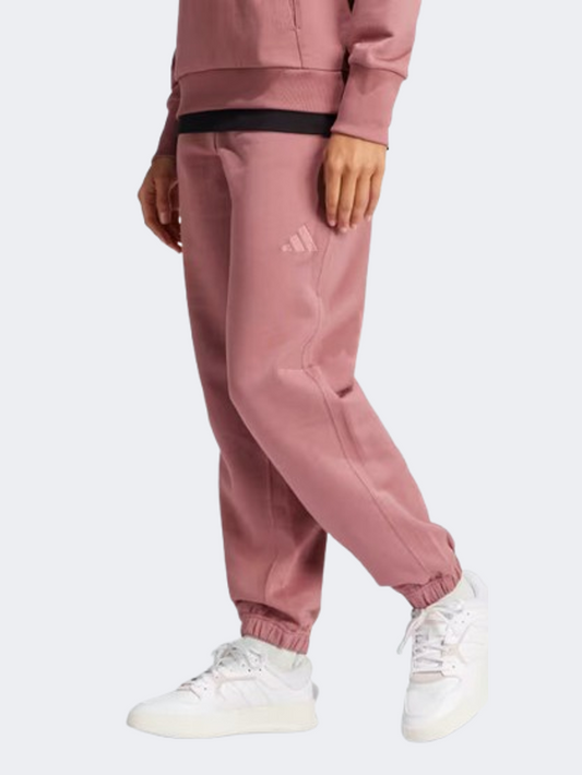 Adidas All Szn Loose French Terry Women Sportswear Pant Preloved Crimson