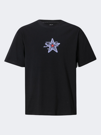 تي شيرت إركي للرجال أسود/بنفسجي للستايل اليومي