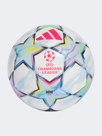 كرة قدم صغيرة للجنسين من Adidas Ucl باللون الأبيض ومتعدد الألوان