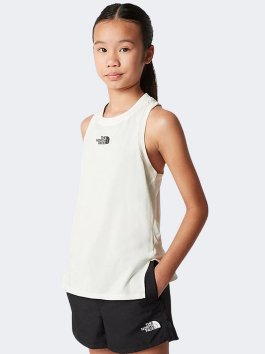 The North Face Never Stop Girls Hiking Tank White Dune
