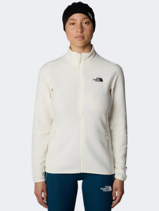 The North Face 100 Glacier Women Skiing Fleece White Dune
