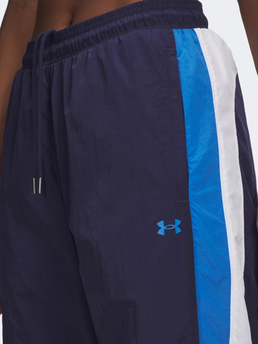Under Armour Icon Crinkle Women Lifestyle Pant Washed Navy