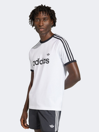 تيشيرت رجالي Adidas 3-Stripes Slim Ringer Original أبيض