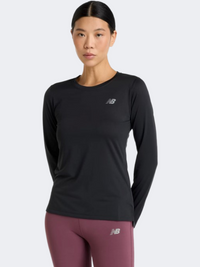 تيشيرت أداء نسائي بأكمام طويلة New Balance Sport أسود