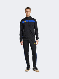 Adidas Tiro 25 Essentials Men Football Tracksuit Black/Blue/Yellow