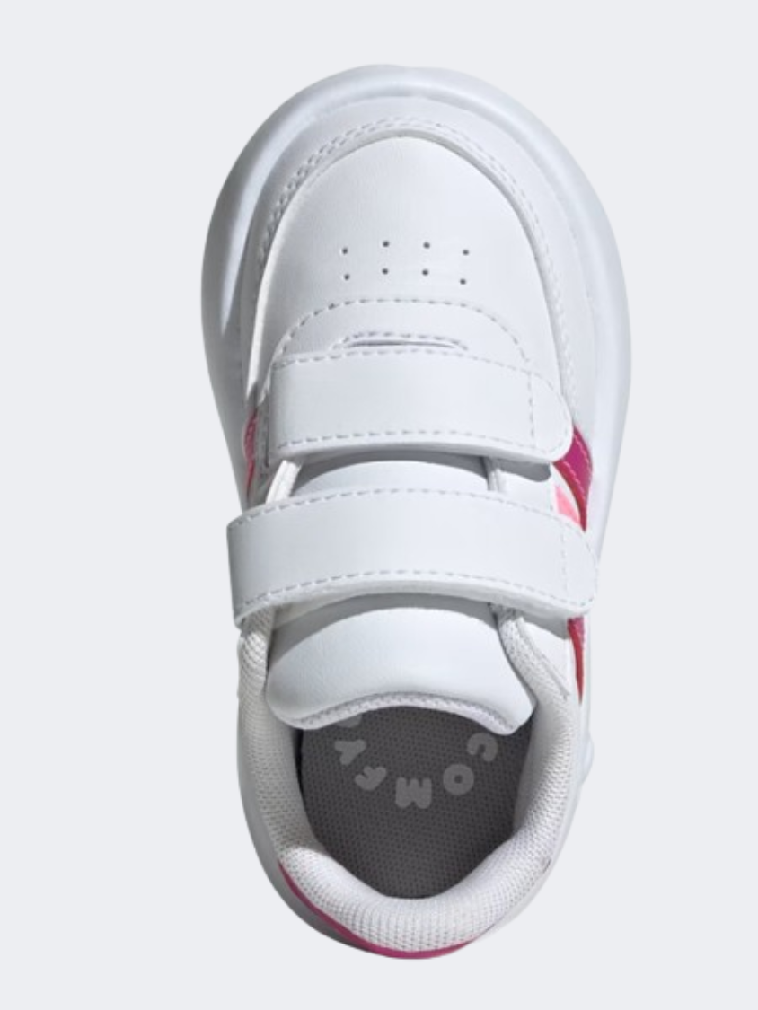 Adidas Breaknet 2 Infant-Girls Sportswear Shoes White/Fuchsia/Pink