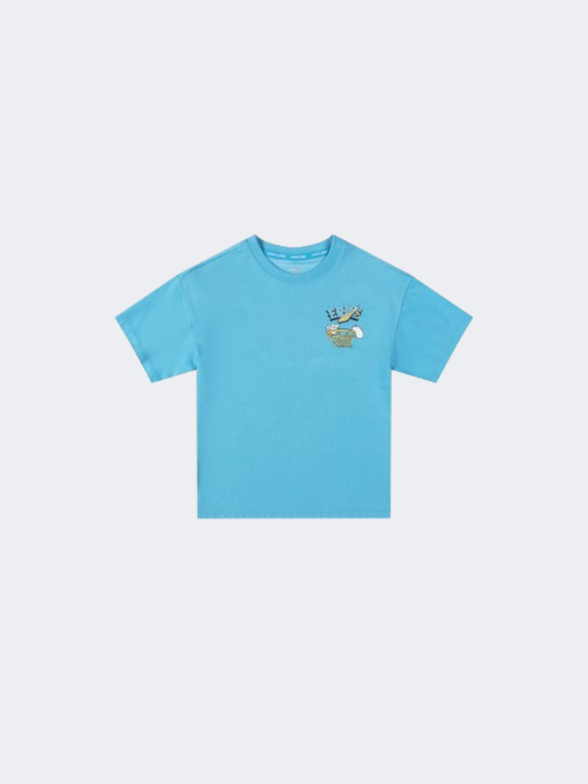 Erke Little-Boys Lifestyle Neck T-Shirt Blue