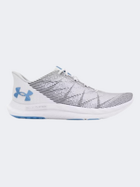 Under Armour Charged Speed Swift حذاء جري نسائي أبيض/أزرق سماوي