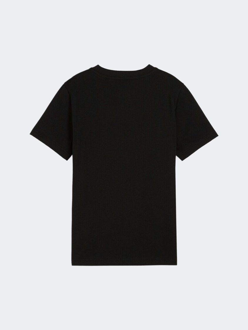 Puma Ac Milan Boys Football T-Shirt Black