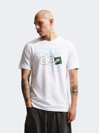 تيشيرت لايف ستايل رجالي من Nike Sportswear Standard Club Jdi باللون الأبيض