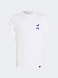 تيشيرت رياضي للأولاد من Adidas Gaming Graphic باللون الأبيض/الأزرق