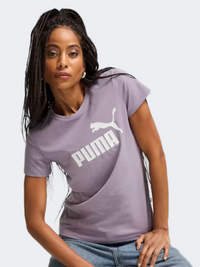 تيشيرت لايف ستايل نسائي Puma Essentials Logo خوخي فاتح