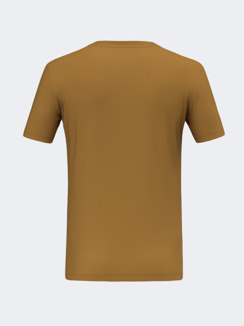 Salewa Eagle Poem Dry Men Hiking T-Shirt Beige Golden Brown