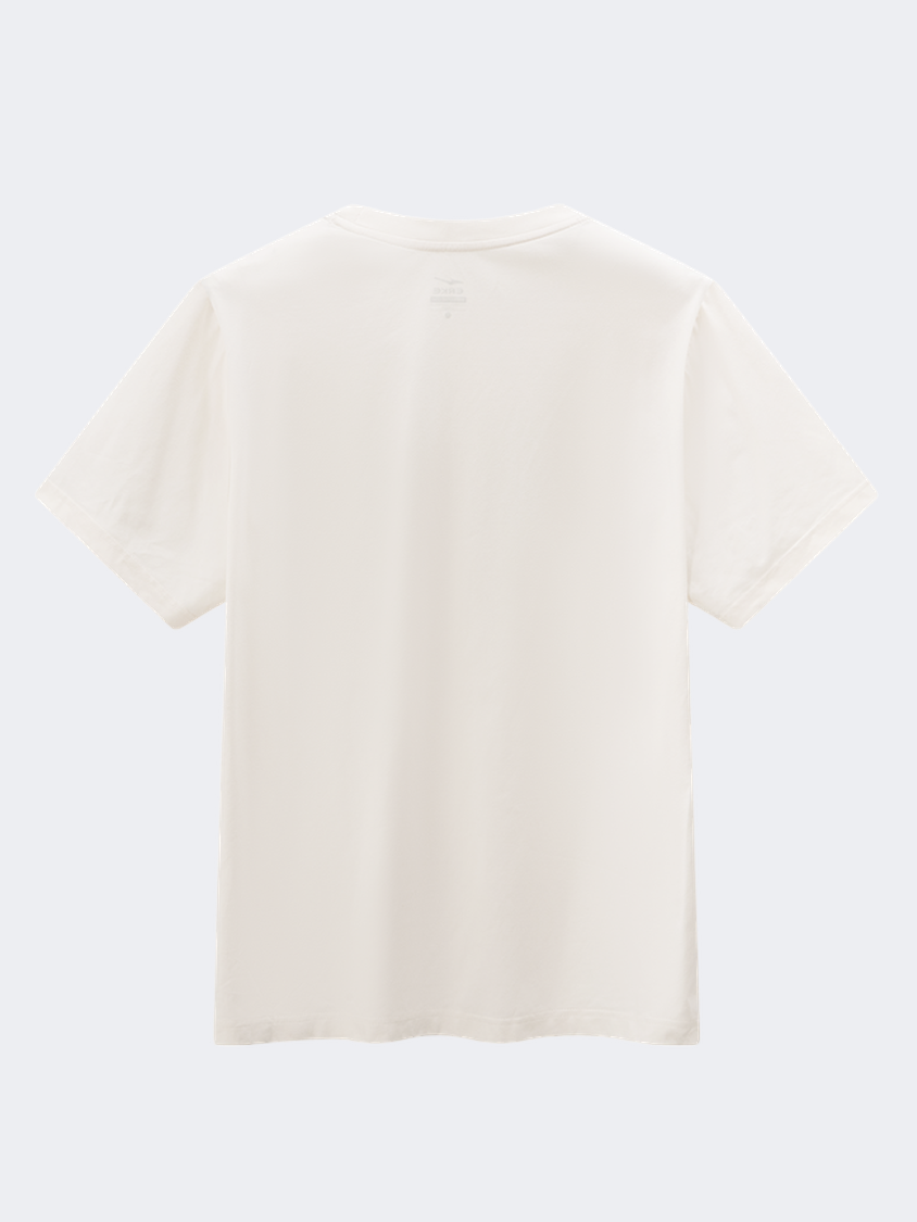 Erke Crew Men Lifestyle T-Shirt Cheese White