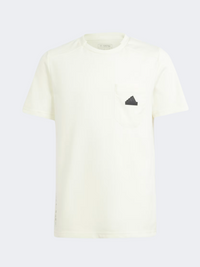 Adidas City Escape Boys Sportswear T-Shirt Ivory/Black