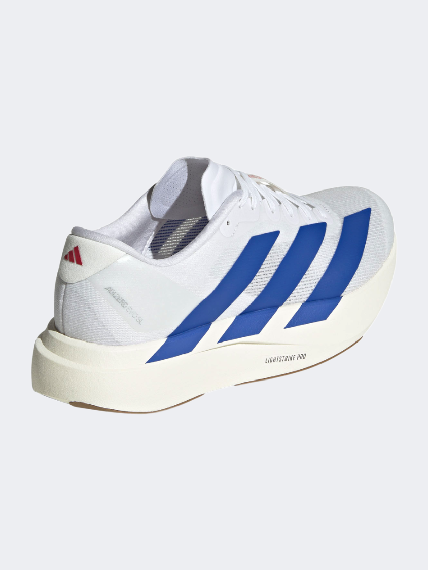 Adidas Adizero Evo Men Running Shoes White/Blue/Ruby