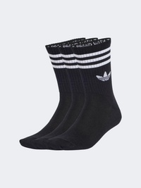 جوارب Adidas 3S Crew 3 Pack للجنسين Original باللون الأسود