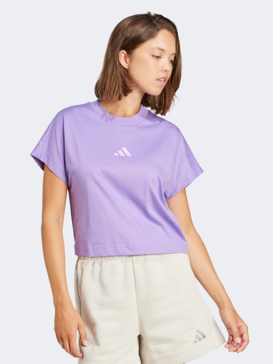 Adidas All Szn Women Sportswear T-Shirt Violet Fusion