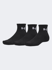 Under Armour Performance 3P Cotton Unisex Training Sock Ultimate Black