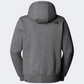 The North Face سترة بغطاء رأس للرجال بنمط حياة Simple Dome بسحاب كامل رمادي متوسط هذر